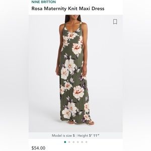 Nine Britton NWOT floral maternity maxi dress